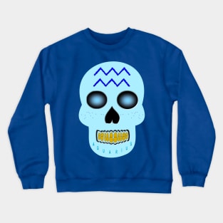 Star Sign Skull Aquarius Crewneck Sweatshirt